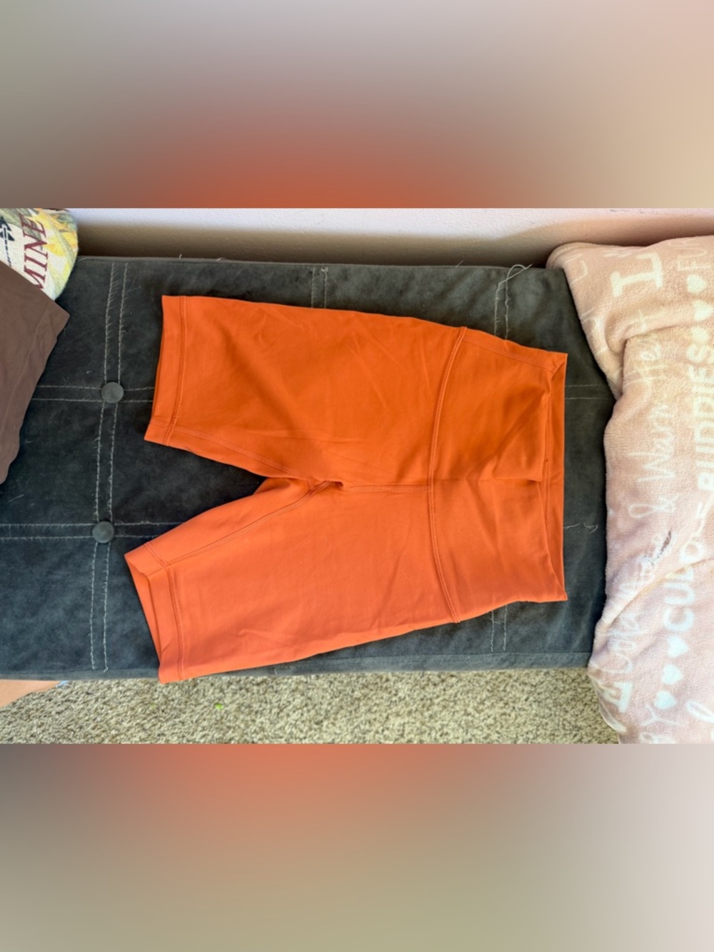 lululemon athletica Kids Orange Bike Shorts Leggings